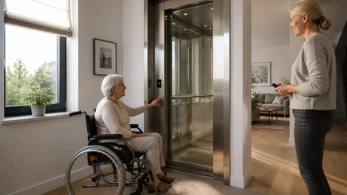 Ascenseur maison PMR : aides, normes et budget d'installation