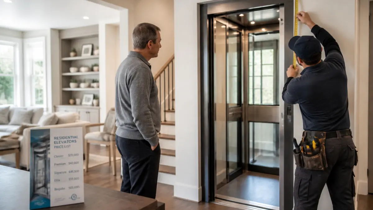 Prix d'un ascenseur maison : grille tarifaire selon les niveaux