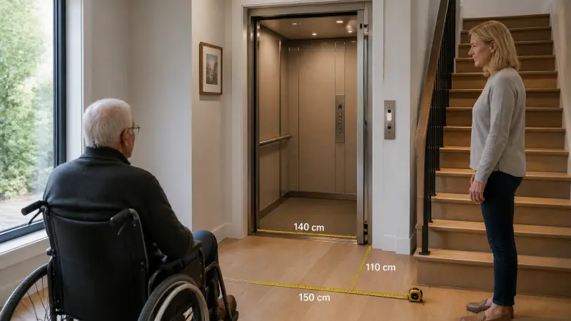Ascenseur maison individuelle : quelles dimensions prévoir ?
